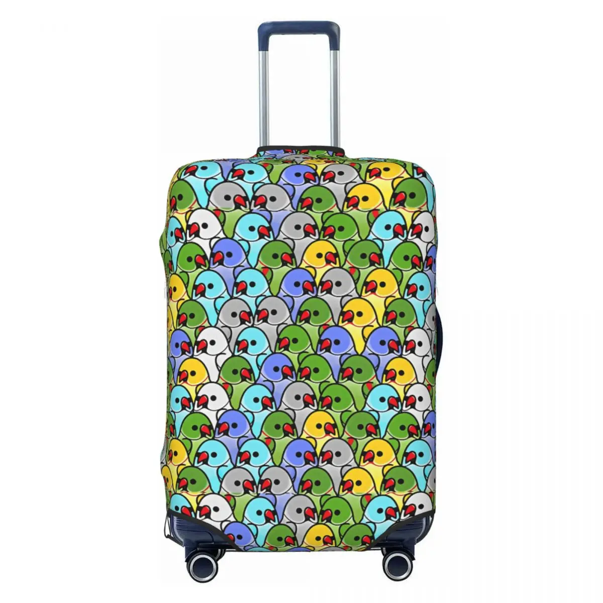 Too Many Birds Ringneck Squad Poster Suitcase Cover Strectch Cruise Trip Protector Luggage Accesories Holiday