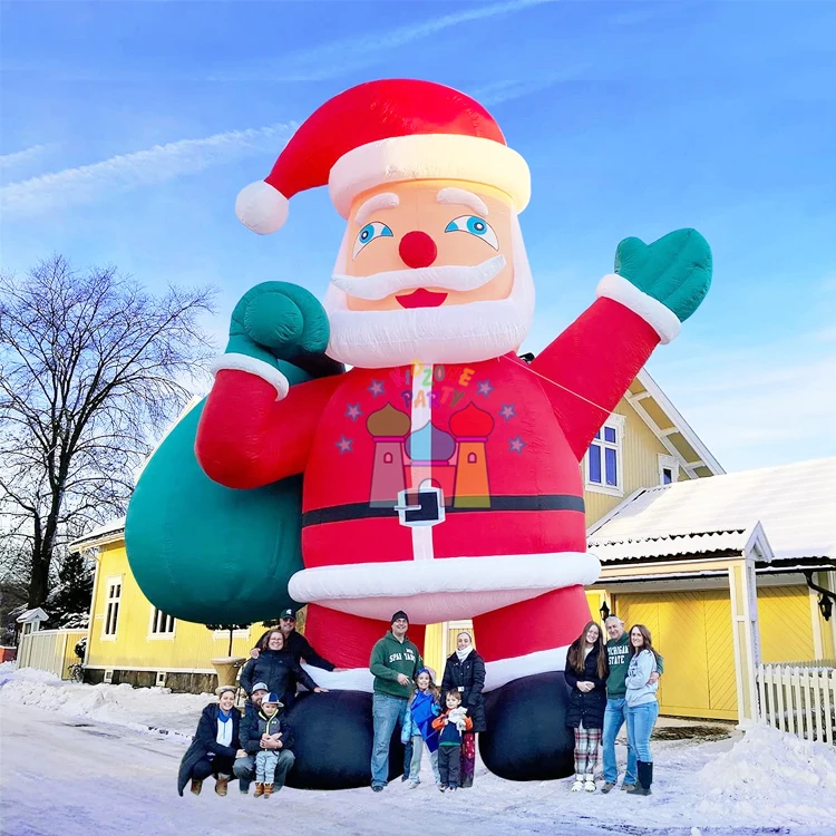 

Backyard Xmas Holiday Giant Display Blow up Advertising Inflatable Christmas Santa Claus Model