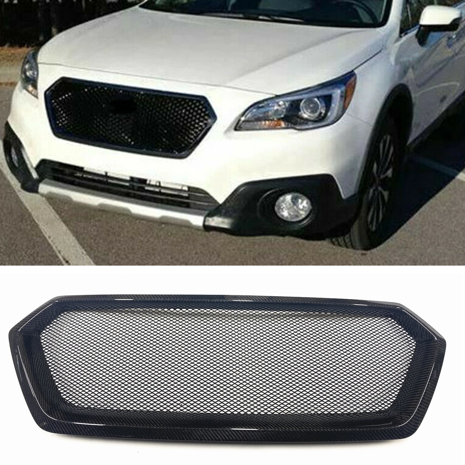 

Front Grille Grill Upper Bumper Hood Mesh Grid Auto Part For Subaru Legacy Outback 2015 2016 2017