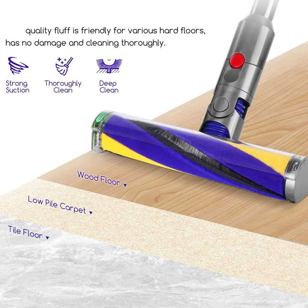 

Новая замена мягкой роликовой щетки для тонкого ручного пылесоса Dyson V12 Detect, номер деталей 971634 -01