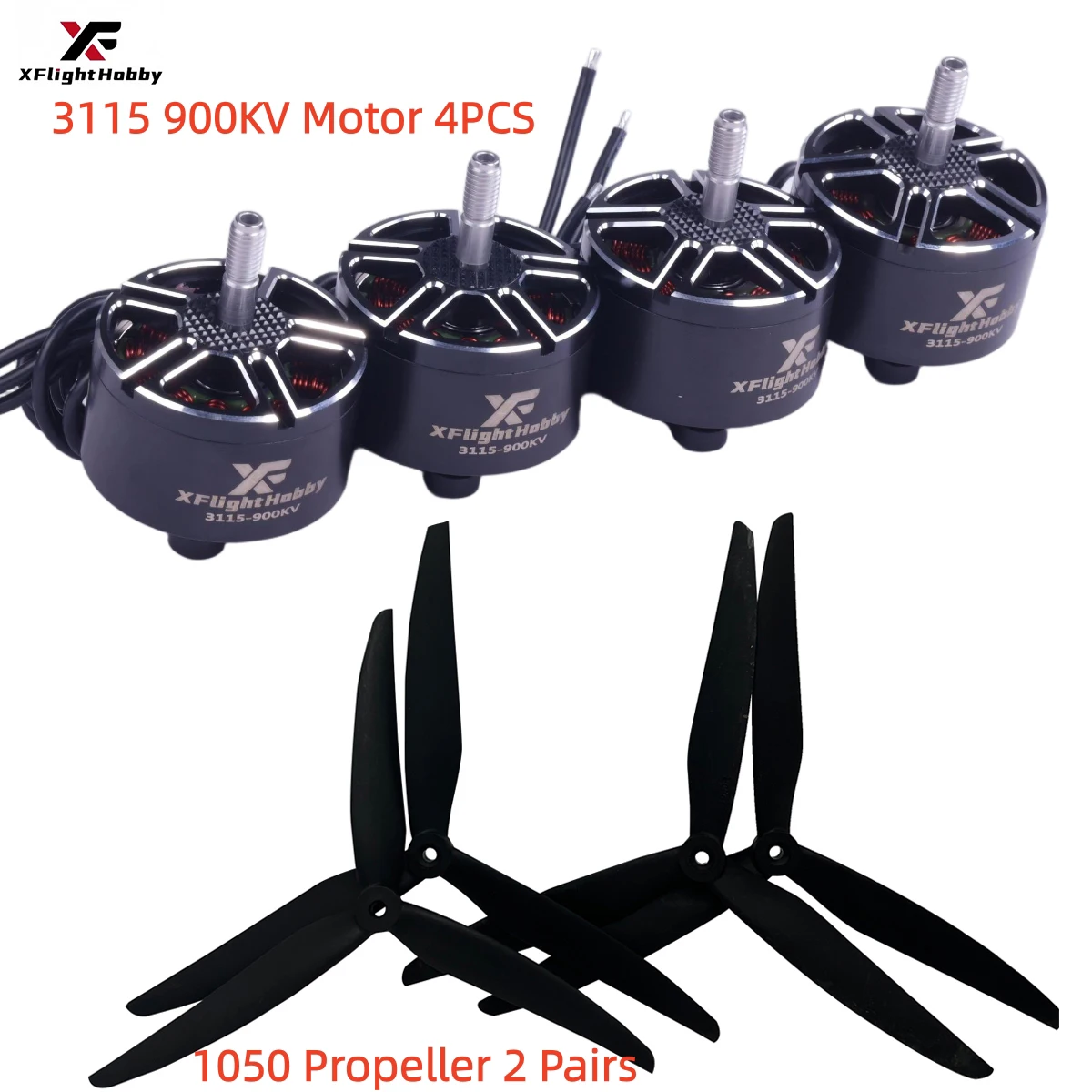 

Xflight Hobby 4PCS 3115 900KV 3-6S Brushless Motor for RC Plane X-Class FPV Mark4 10 Inch FPV Propellers