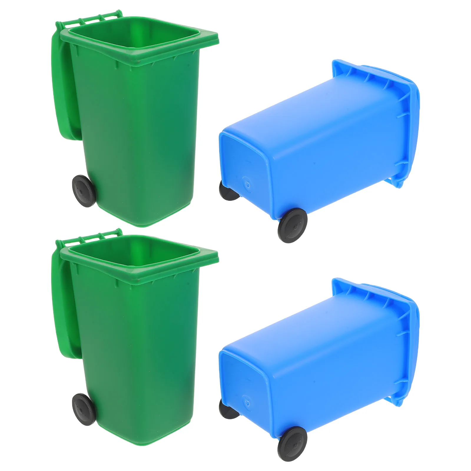 

4pcs Desktop Pen Holder Mini Trash Can Multifunctional Organizer Stationery Pencil Cup Small Countertop Wastebasket Creative