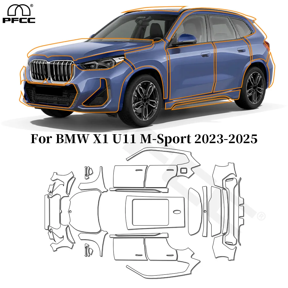 

For BMW X1 U11 M Sport 2023-2025 TPU Paint Protection Film Anti-Scratch Pre-cut PPF Car Body Clear Bra Resistant Invisible Cover