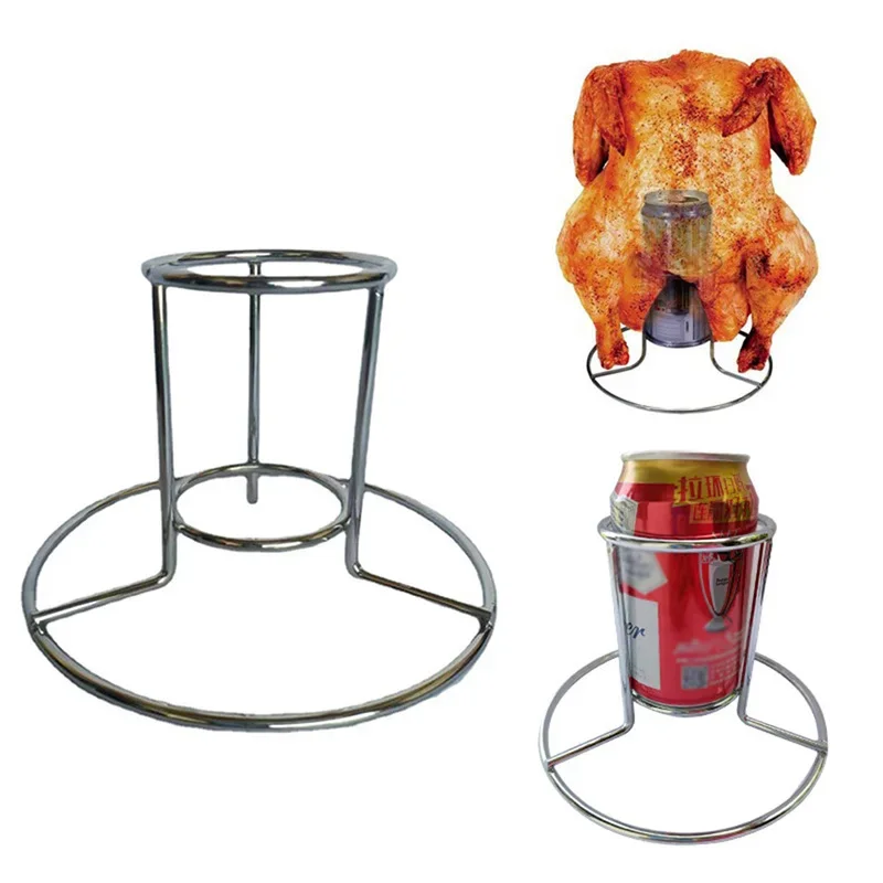 

Chicken Grill Stand Stainless Steel BBQ Roasting Holder Beer Can Chicken Rack for Indoor Outdoor Camping Picnic Grill Accessory