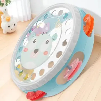 Hand Held Cartoon Tambourine Drum Percussion Instrument Educational Musical Instrument for Party Hand Drum Tambourines