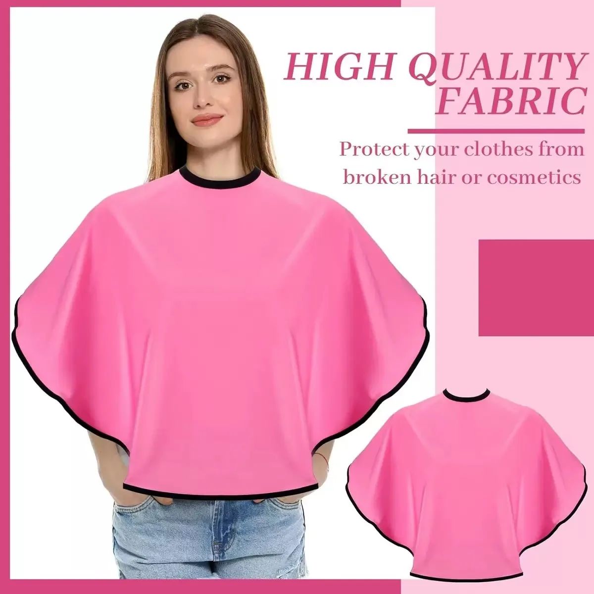 barber capes high quality for man barber capes waterproof pink gray black color small barber capes high quality snap button 1pc