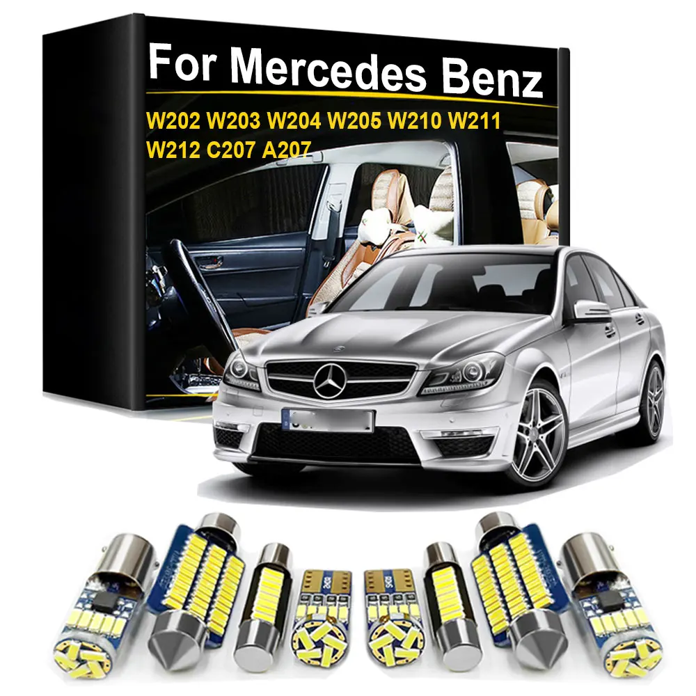Interior LED Light Kit Canbus For Mercedes Benz W202 W203 W204 W205 W210 W211 W212 C207 A207 C E Class Auto Accessories Parts