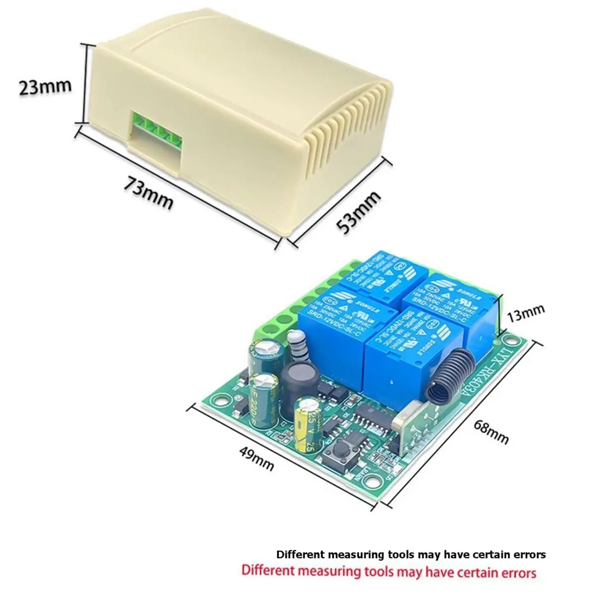 2026 New 433MHz Universal Wireless Remote Control AC220V 4CH Relay Receiver 1 Transmitter for Universal Garage Door Control