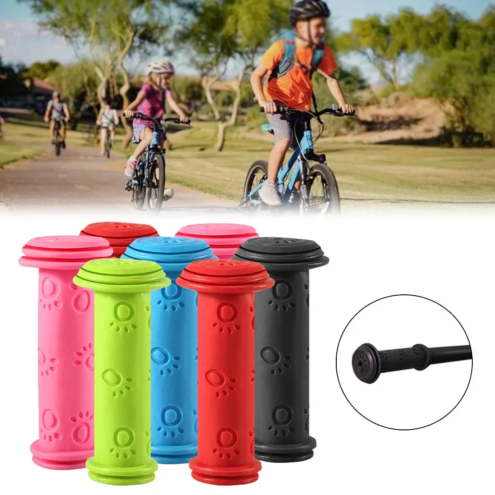 Bicycle Handlebar Grips Anti-skid Bike Handle Bar Grips Rubber Covers Fixed Gear Bicycle Accessories For Kids Child Bike