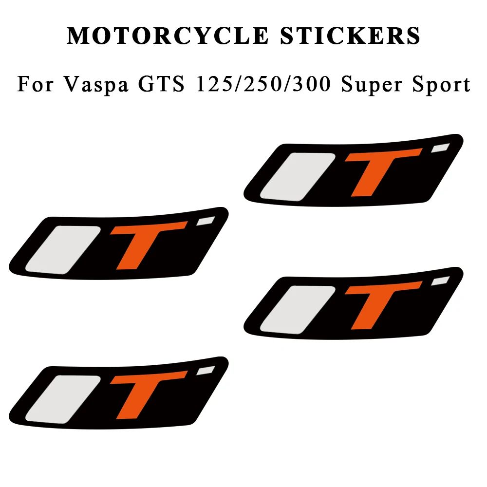 Adesivos refletivos para rodas de motocicleta, acessórios for Vespa GTS 300 Super Sport 2023 2024, decalques de aro de PVC For GTS300 GTS250 GTS125 SuperTech