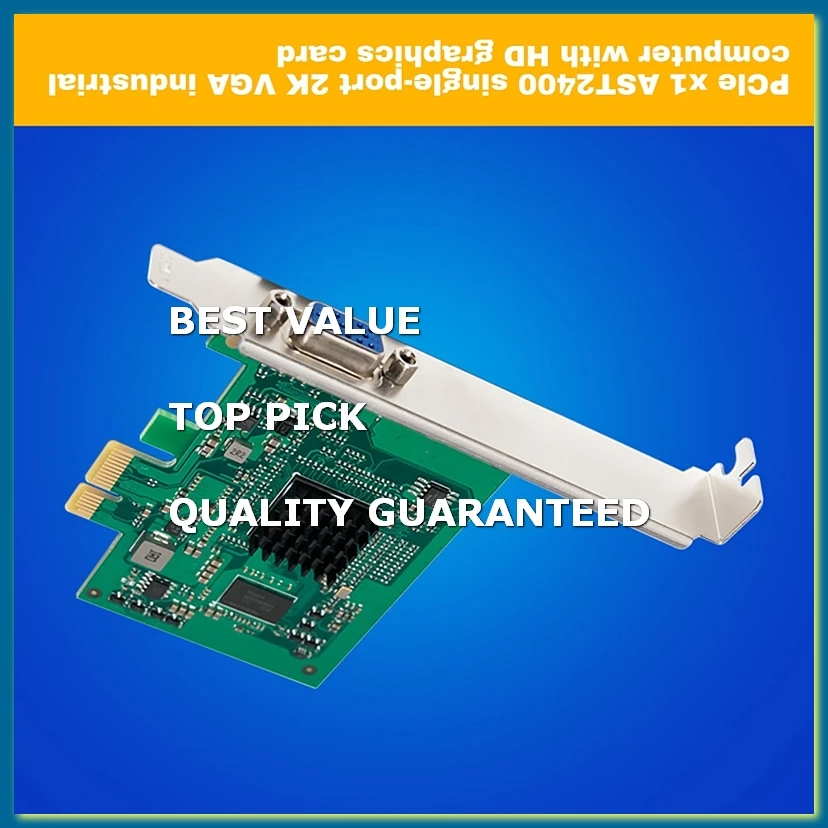 ST425 PCIe X1 AST2400 2K VGA Graphics Card 1920 X1200 32bpp@60Hz for Win10/Win 11 32/64 PCIE Expansion Card Adapter