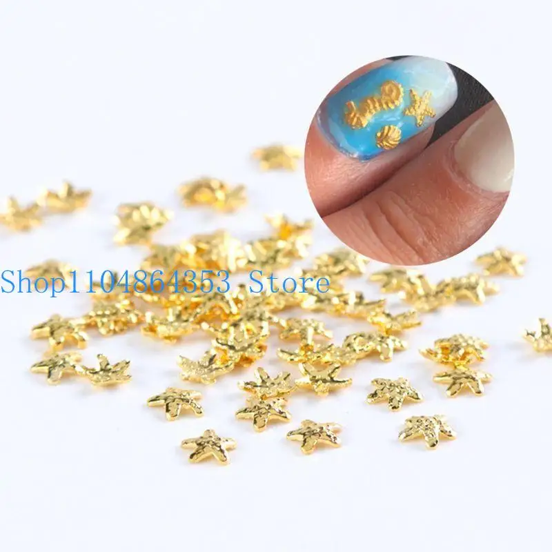 

652F 12 Grids/Box Mixed Glitter Golden Ocean Metal Charms Art Decoration Filler Small Star for Shell for Sun Co