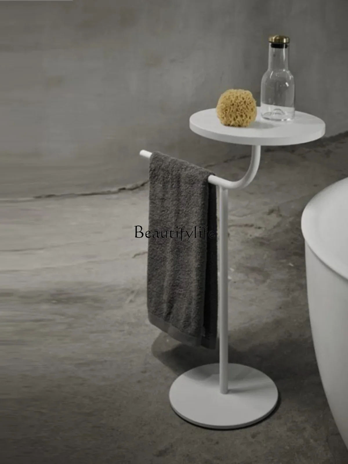 

Nordic simple and multi-functional non-punching towel rack Floor-to-ceiling bathtub towel rack