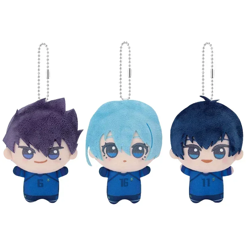 Anime BLUE LOCK Hiori You Isagi Yoichi Cosplay Fluffy Maumet Pendant Cartoon Puppet Keychain Keyring Charm Adorn Xmas Gift image 5