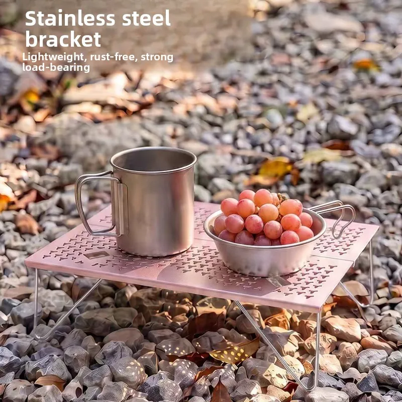 Folding Table Outdoor Ultra-light Aluminum Alloy Hiking Tea Portable Folding Camping Table Ultra-small Leisure Table