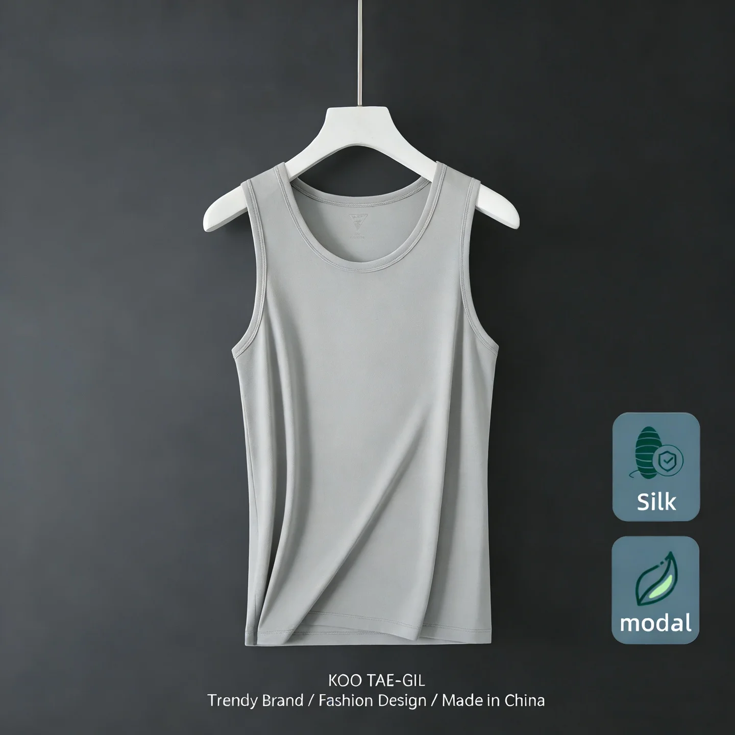 

Мужская майка Lanximode Modal: летняя, облегающая, с узкими бретелями, из шелкового протеина, с внутренней перекрестной вставкой, для ношения под одеждой, влагоотводящая