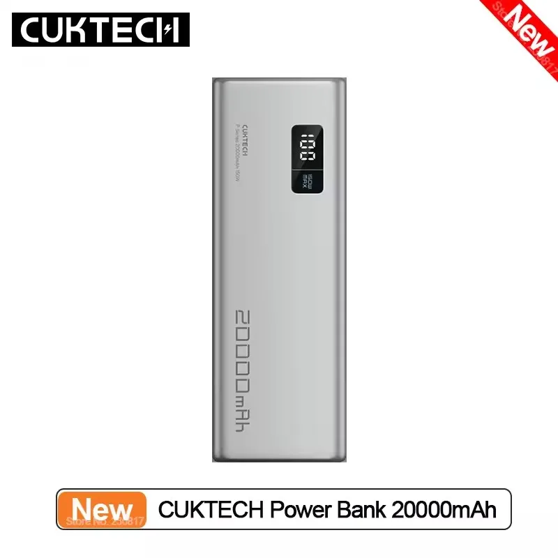 CUKTECH No.15 Power Bank 20000mAh PB200P 150W 3-Port Output Portable Screen Display Power Bank For Macbook iPhone 14 Xiaomi