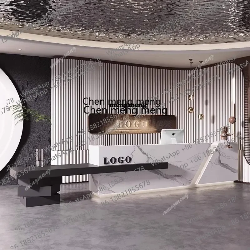 Hotel Office Front Desk Reception Beauty Salon Cashier New Chinese Commercial Bar