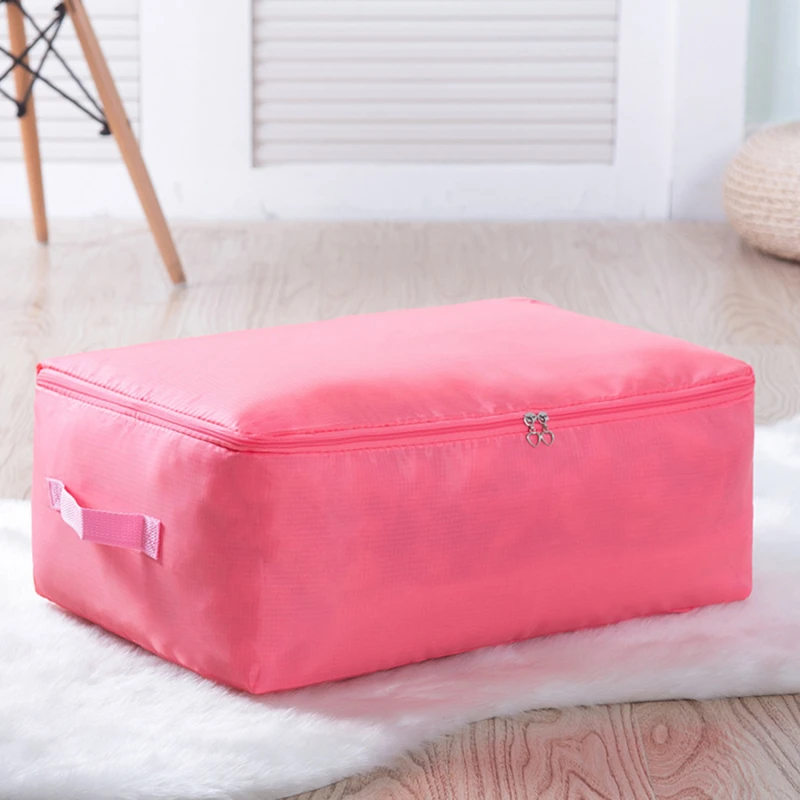 Large Capacity Quilt Storage Bag Oxford Cloth Organizer Closet Blanket Dustproof Zipper Storage Bags Wardrobe Storage Boxes