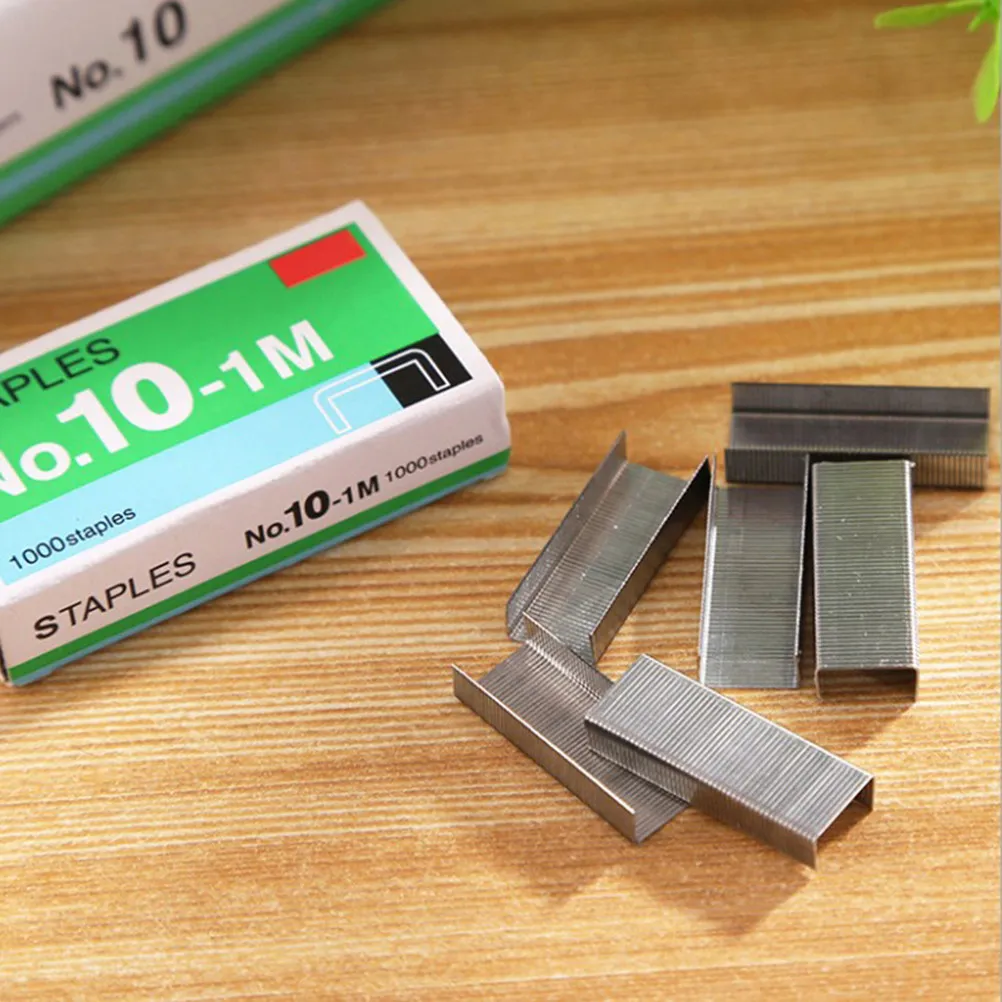 

10 Boxes Mini Desk Staples Stainless Steel Chisel Tip Efficient Document Binding Small Stapler Compatible Heavy Duty