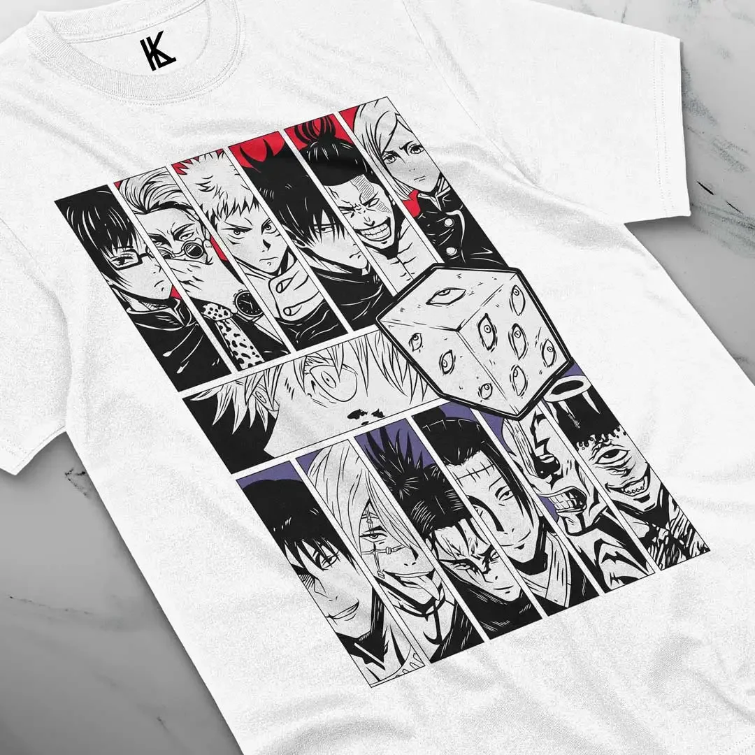 Gojo Satoru T-Shirt Jujutsu Kaisen Manga Anime Horror Funny Gift Shirt All Size