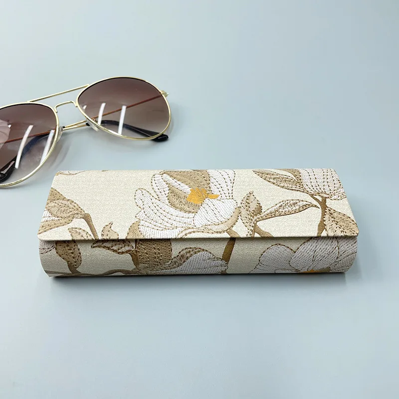 Retro Floral Glasses Case Flower Printed Sunglasses Reading Glasses Box Hard Eyewear Protector Women Optical Glasses Storage Cas