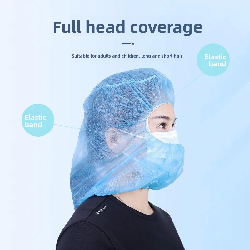 Disposable Non-Woven Space Hat Pirate Cap Racing Kart Net Hat Blue Isolation Protection Head Cover Breathable Outdoor Riding ...