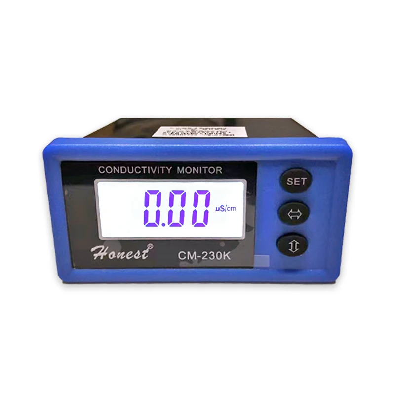 Inline Conductivity METER with alarm relay panel mounted 91x45mm NO&NC 0-2000us/cm ATC