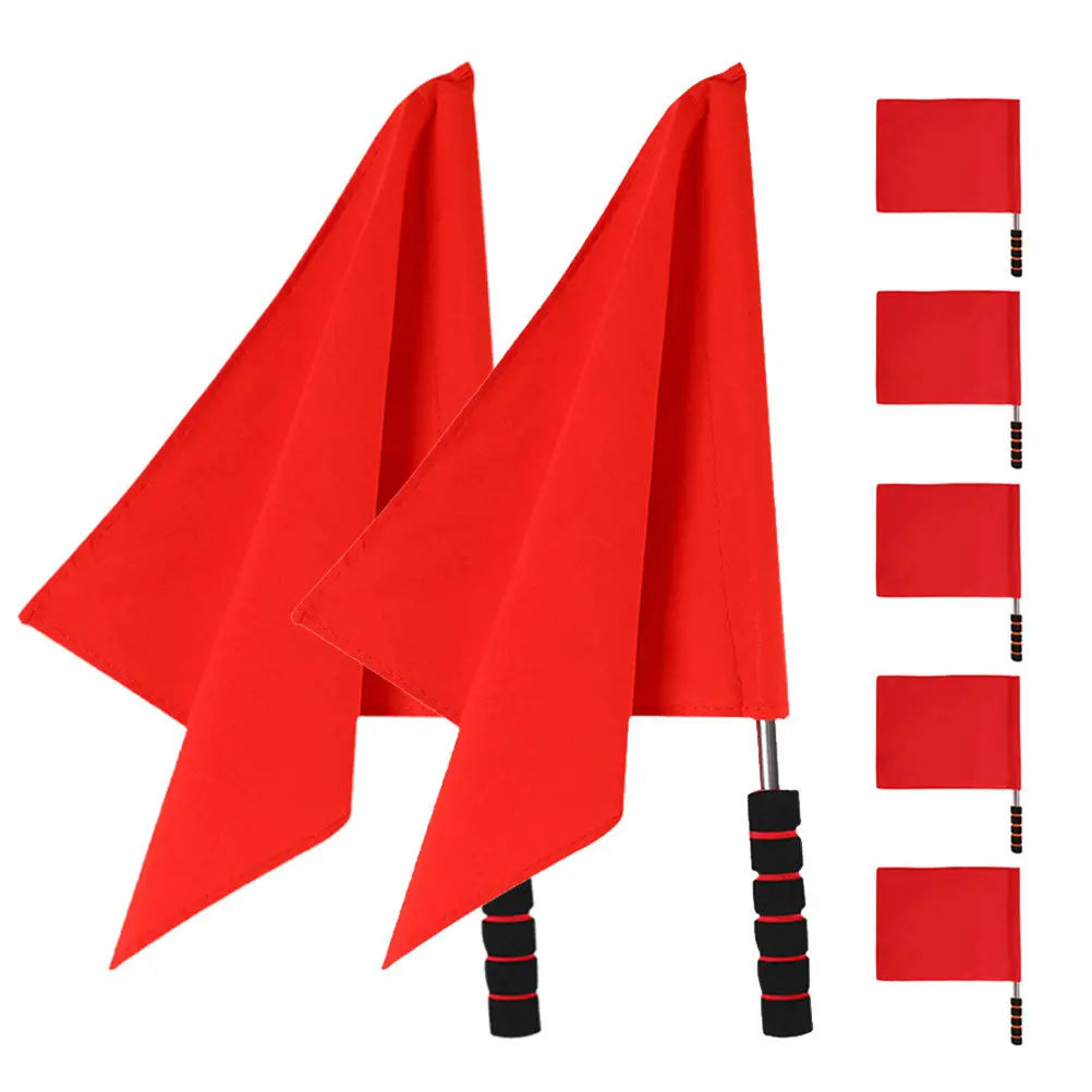 

Набор из 7 портативных сигнальных флажков для судей по футболу, волейболу, бегу и другим видам спорта, для соревнований и тренировок