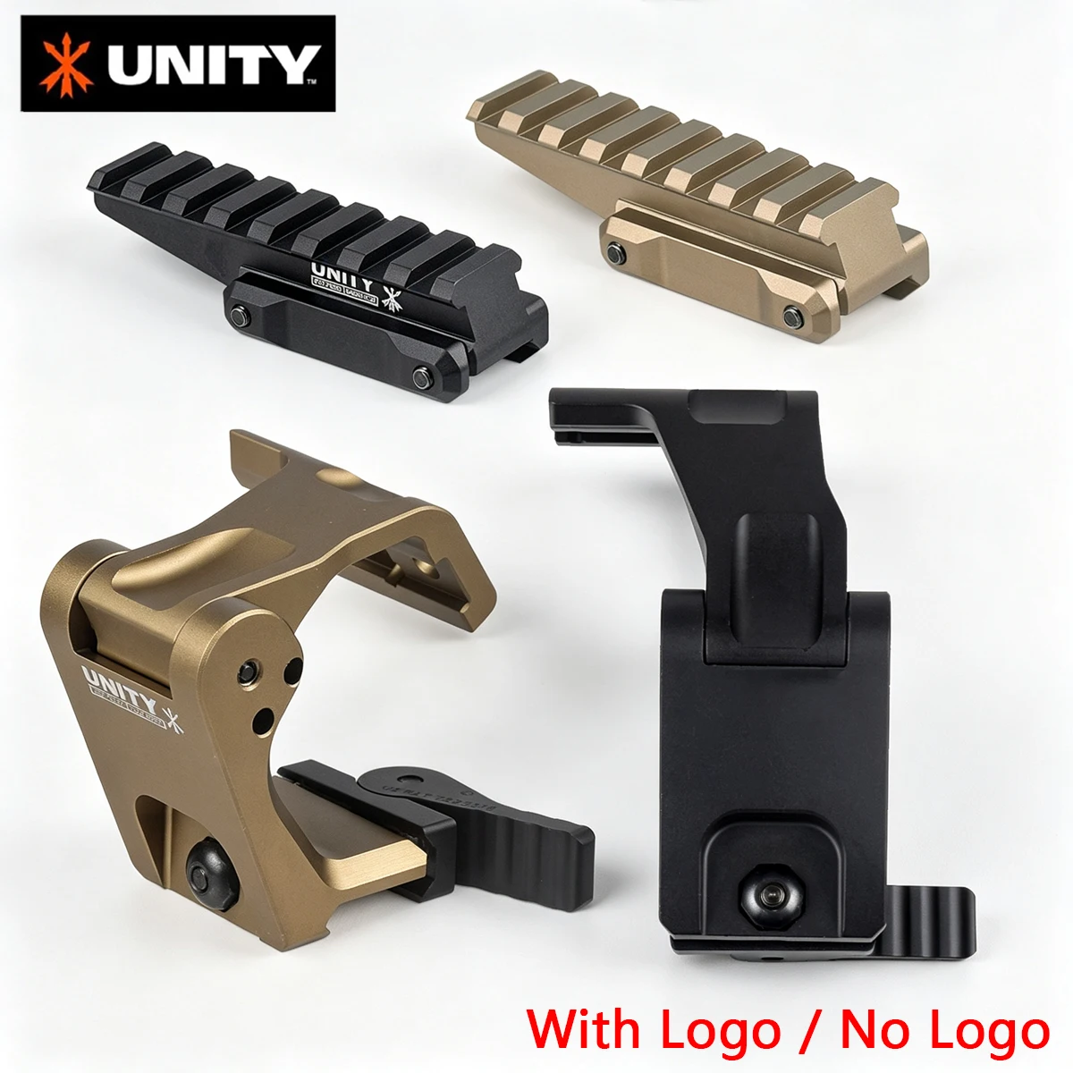 Support de montage pour lunette de visée à point rouge tactique 2,26'' UNITY 551 558, compatible avec les lunettes de visée G33 G43 G45 et les loupes, rail de 20 mm avec LOGO / sans LOGO