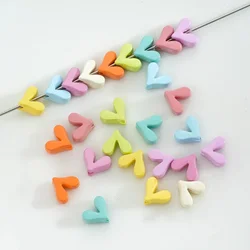 10pcs Mini Heart Alloyed Metal Kawaii Beads For Jewelry Making DIY Decorations Earring Bracelet Necklace Phone Chain Accessories