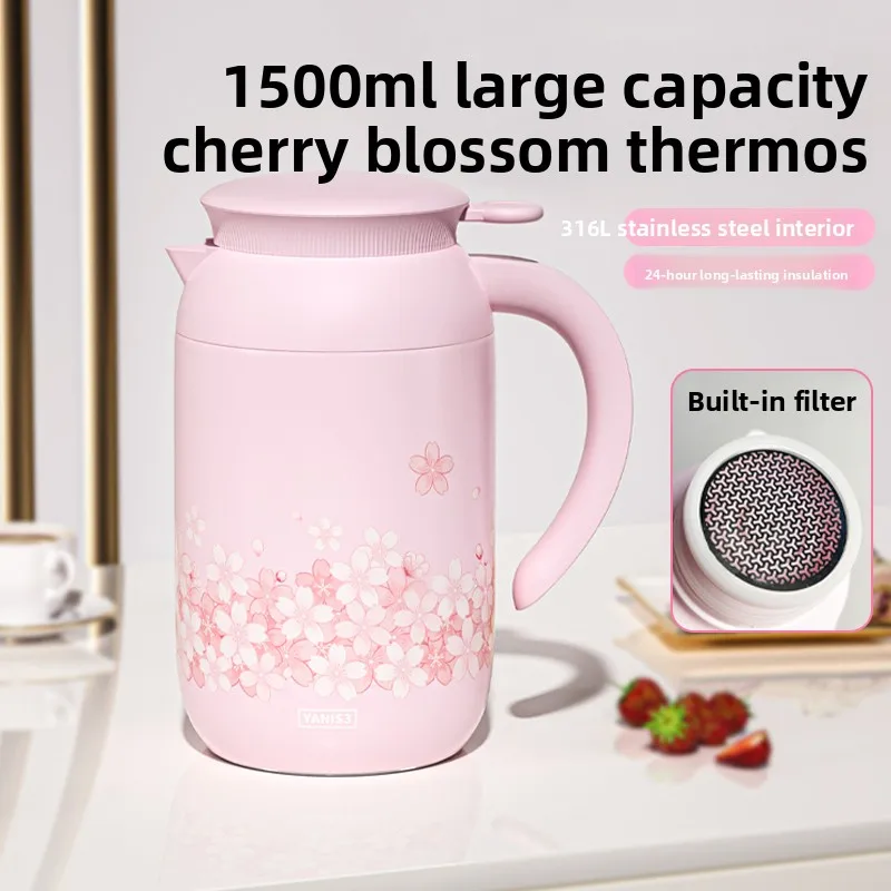 

Большая портативная термокружка для офиса, улицы, общежития, дома, 500 мл, из нержавеющей стали