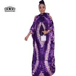 Free Style African National Characteristics Classic Pattern Chiffon Off-the-shoulder Stand-up Collar  Plus Size Dresses