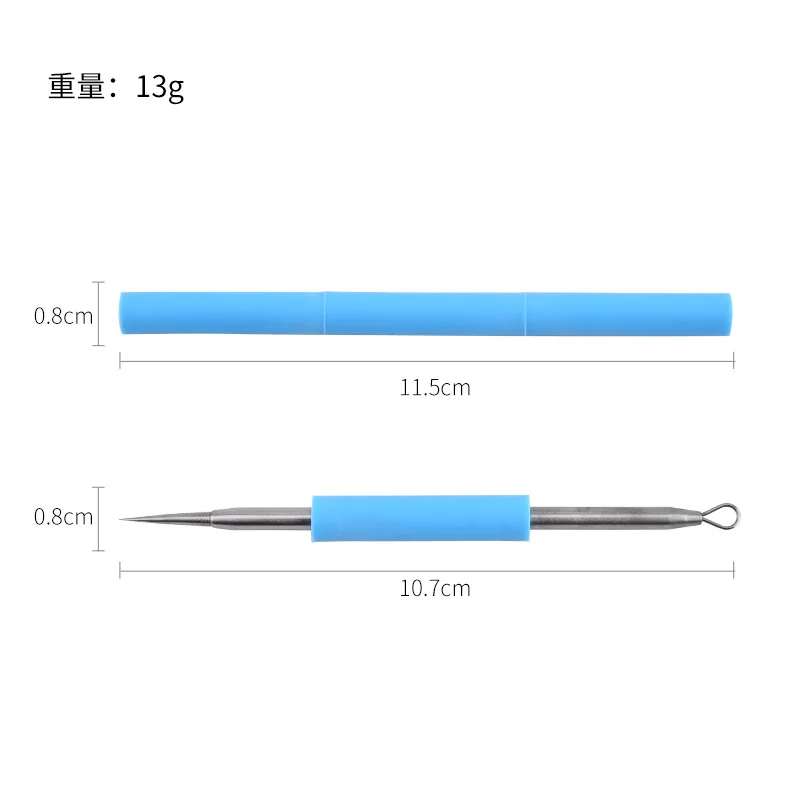 Edelstahl Mitesser Entferner Silikon Hülse Anti Akne Makel Schwarz Kopf Extractor Flecken Poren Reiniger Hautpflege Werkzeug