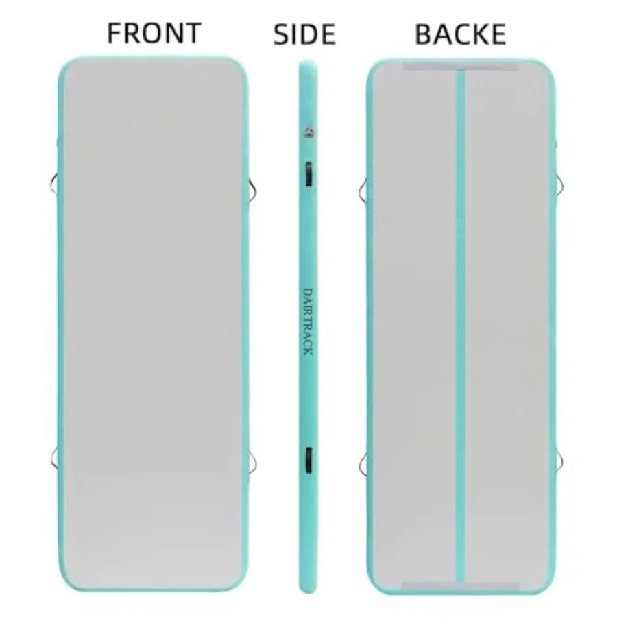 Inflatable Gymnastics Air Mat for home use gym training cheerleading yoga water; PVC material blue; ultra-durable quick-inflate