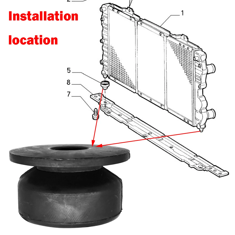 Pair Lower Radiator mounting rubber Bush For HONDA CRV 1-4 CIVIC EG EH EJ EJ EK EM ACCORD FIT JAZZ ODYSSEY CITY Acura TSX Legend