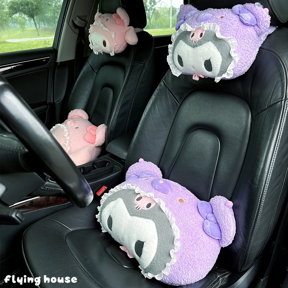 

Рождественский подарок для девочек Sanrio, подушка для подголовника, автокресло, мультяшная подушка Kuromi My Melody Cinnamoroll Pom Pom Purin, удобная подушка для домашнего декора