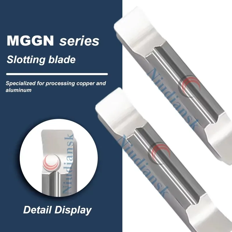MGGN Series Numerical Control Slotting Inserts MGGN150/200/300/400R-8/L-8/-JM K10 Grooving Blades Copper And Aluminum Processing
