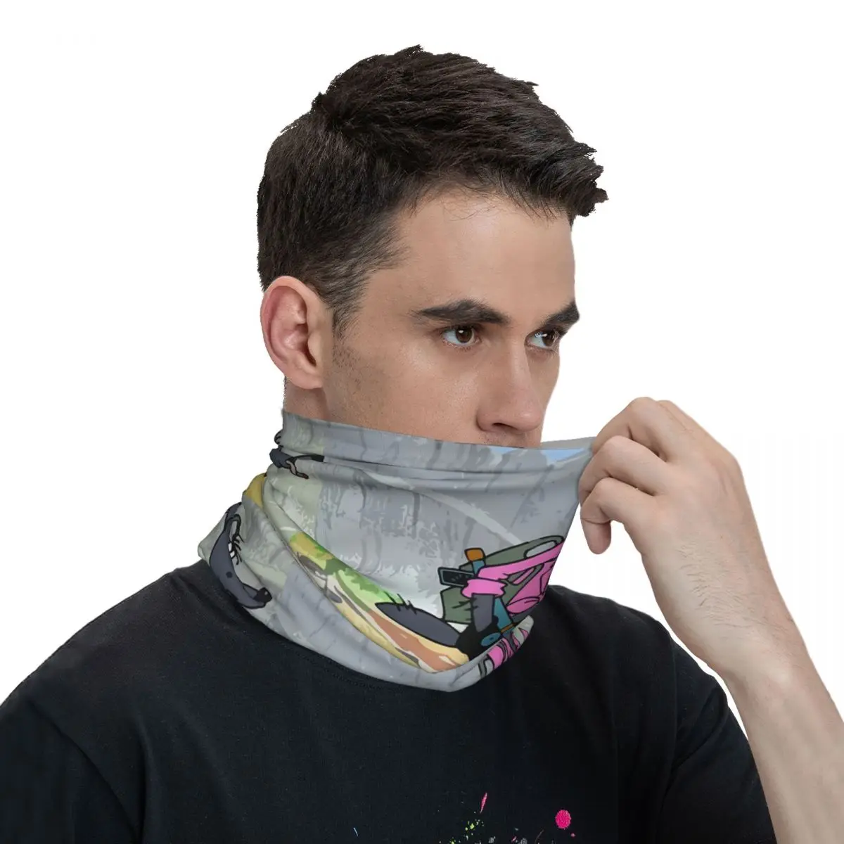 Nu Pogodi-Bandana con estampado para hombre y mujer, pañuelo de cuello, multiusos, para ciclismo, Unisex