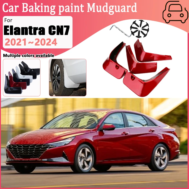 

Mudguards for Hyundai Elantra 2024 Accessories 2021~2023 Sedan CN7 Front Wheel Fender Baking Paint Mud Flaps Guard Car Mudflaps