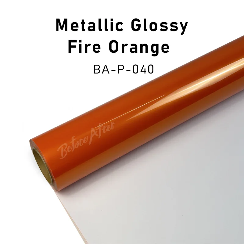 BeforeAfter PVC Self- Adhesive PET Fire Orange for BMW Car Sticker Vehicle Wrap Car Vinyl Wrap