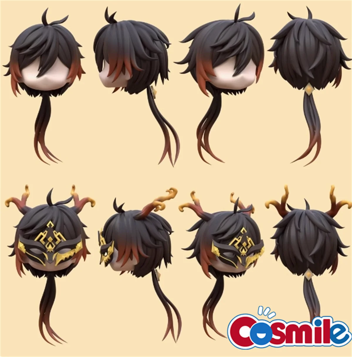 Cosmile Game Genshin Impact  Zhongli OB11 OB22 Hair Wig Anime Cosplay Props Cute Lovely C