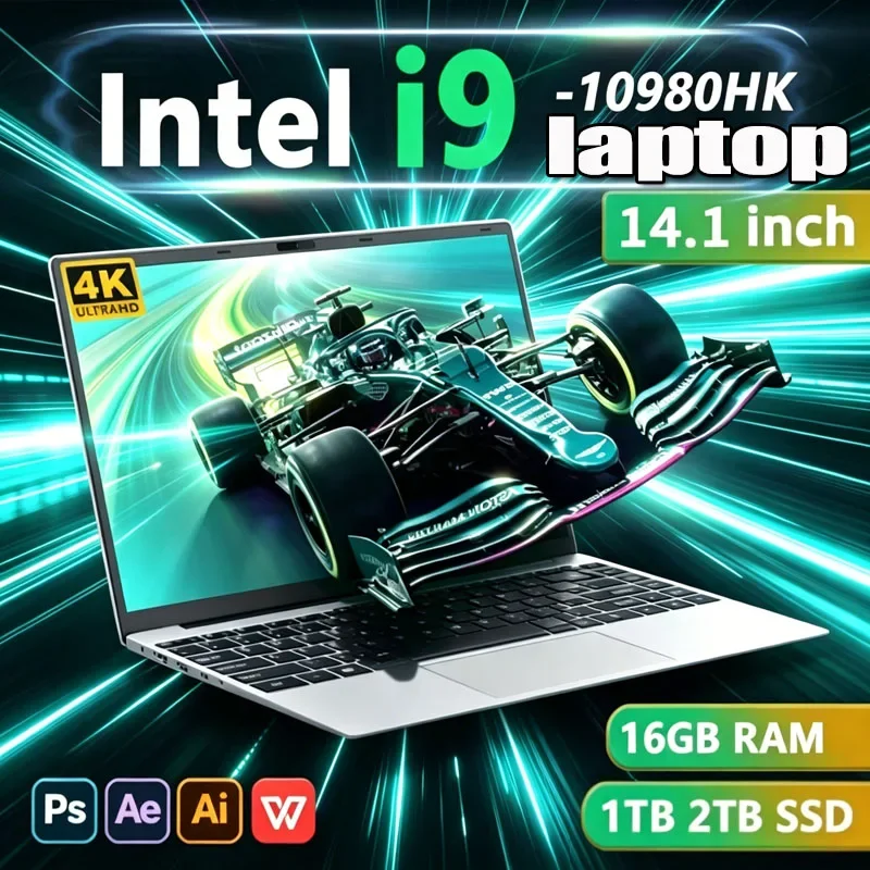 Portátil 2026 I9 con Windows 11, Intel Core I9-10980HK, Pantalla de 14.1 Pulgadas, 16GB de Ram, 1TB/2TB Ssd, 1920 1080HD, Portátil para Juegos, PC Gamer