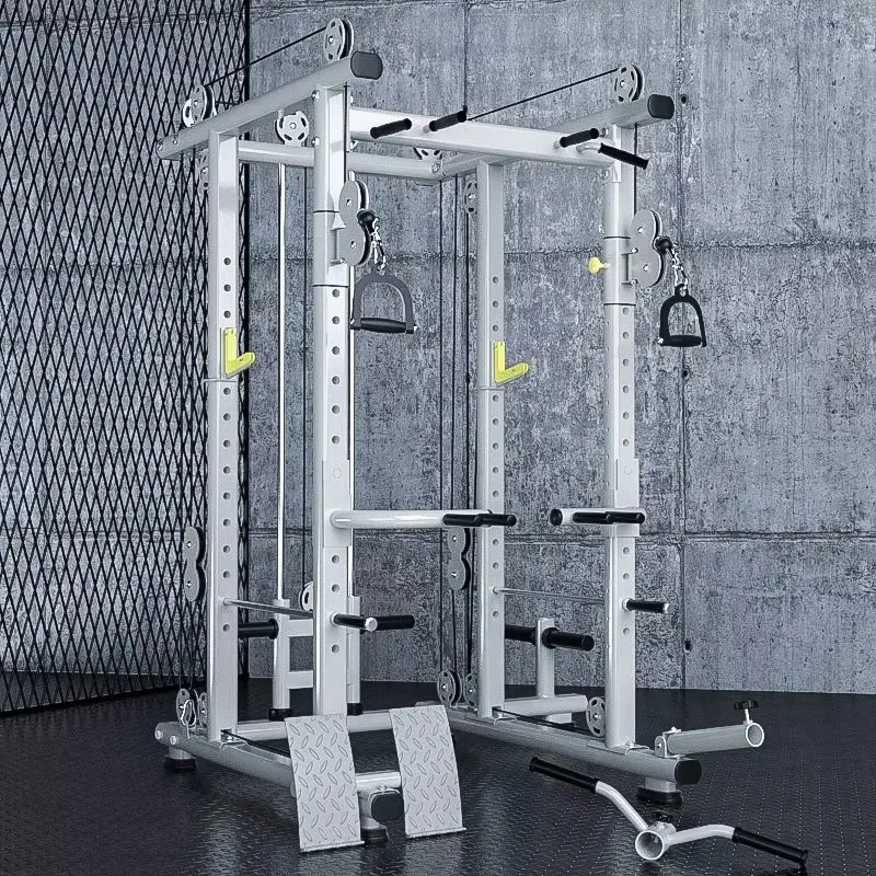 Commercial Squat Rack Small Bird Trainer Frame Type Multi‑functional Fitness Equipment Combination Set Household Gantry