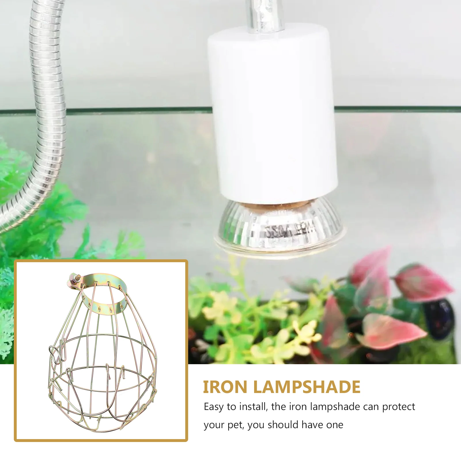 

Anti Scald Lampshade Reptile Heating Lamp Cover Mesh Dome Shaped Bulb Shade Terrarium Habitat Lighting Accessory Anti Scalding
