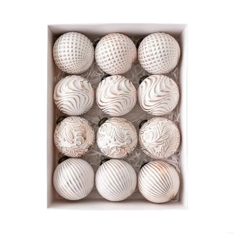 

12 шт мерцающие рождественские шары безделушки орнамент небьющиеся для рождественской елки X3UC