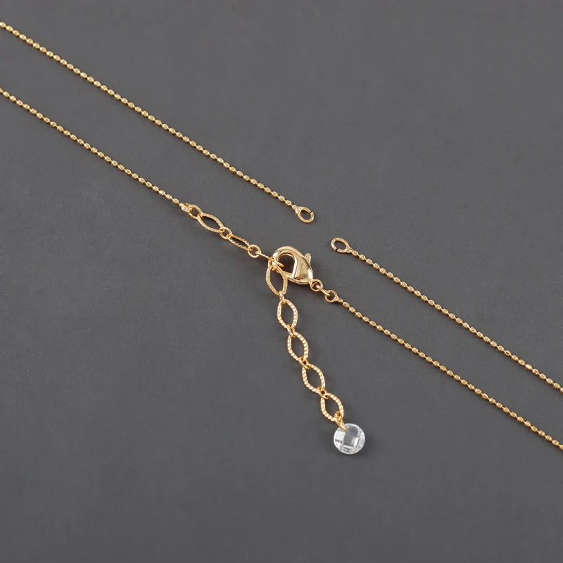 assoonas, M1111, DIY-Kette mit Karabinerverschlüssen, 18k Gold rhodiniert, Kupfer, REACH-konform, nickelfrei, Halskette für Frauen, 1 Stück/Lot – Detail 11