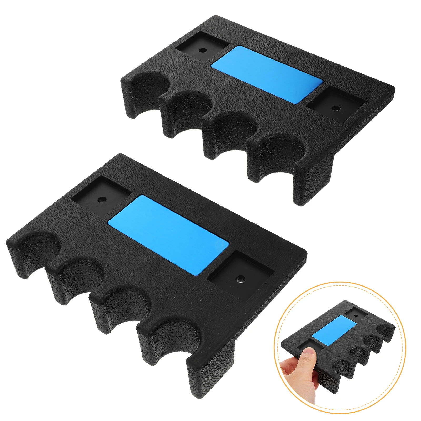 

2pcs Compact Durable Pool Stick Holder Wall Mount Non-Slip Billiard Cues Rack Space Optimization Organizer For Home Commercial