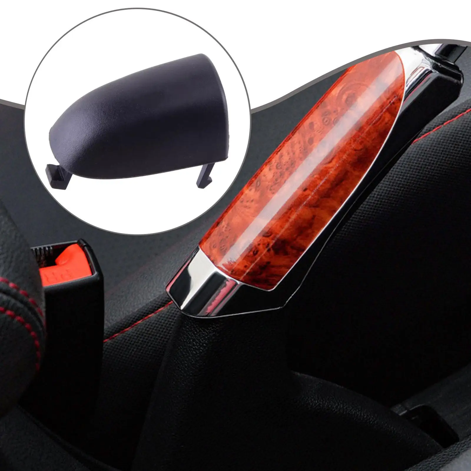 Capa de freio de mão do carro 31329236 montagem simples à prova dwaterproof água resistente substituir peças acessórios anti risco preto substituição