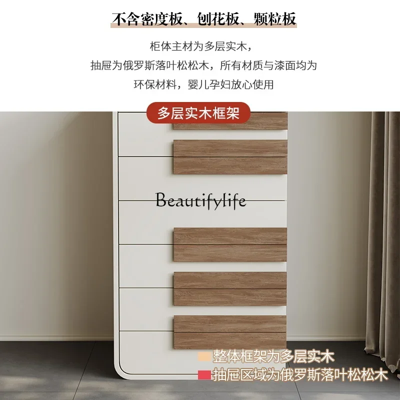 

yj5 Living room 2025 new retro wall storage cabinet storage simple drawer cabinet